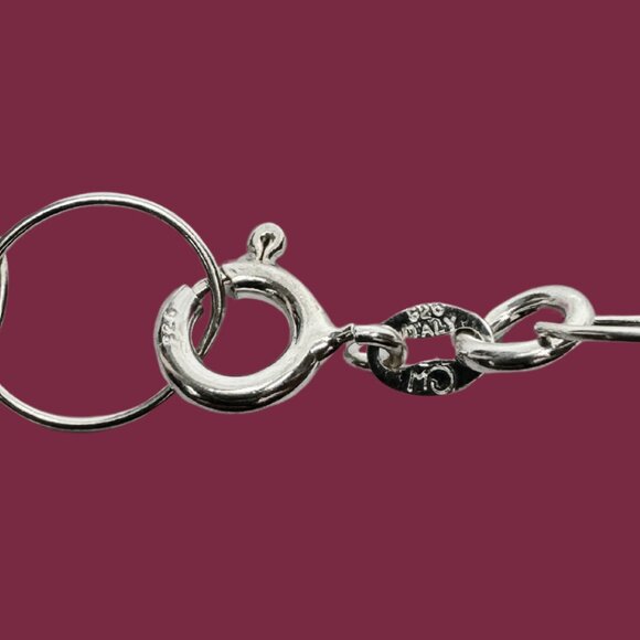 SS Round Link Chain Necklace MO Italy - Picture 2 of 2